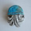 gancio appendiabiti in ceramica raku medusa azzurro