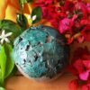 vaso a sfera in ceramica raku