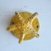 gancio appendiabiti in ceramica raku stella giallo