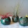 Set 3 vasi in ceramica raku