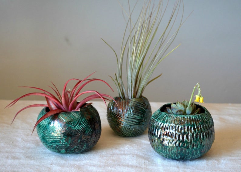 Vasi Set 3 vasi in ceramica raku