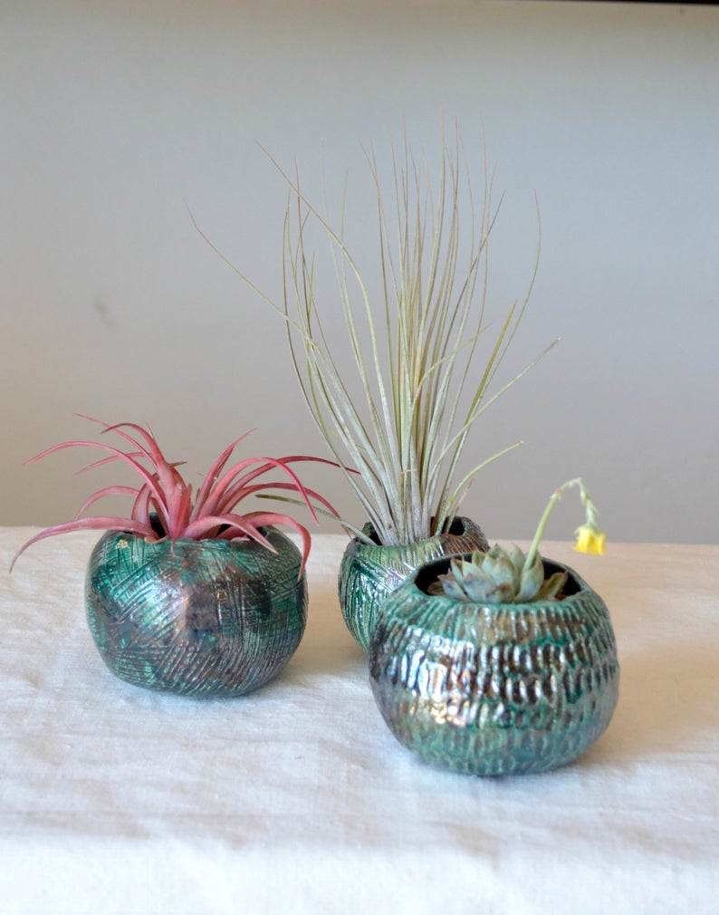 Vasi3 Set 3 vasi in ceramica raku