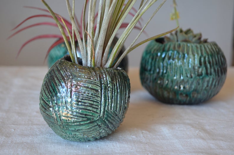 Vasi4 Set 3 vasi in ceramica raku