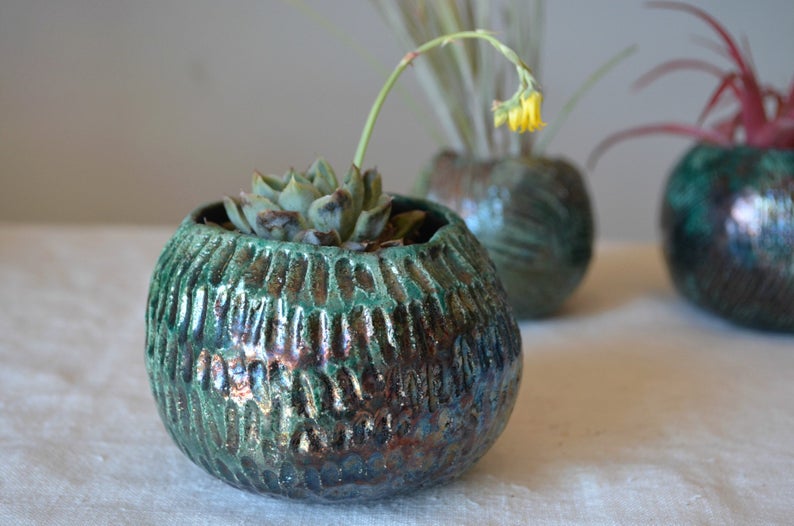 Vasi5 Set 3 vasi in ceramica raku