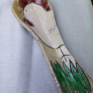 Poggiamestolo in ceramica raku