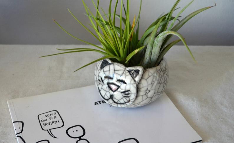 V 1aso gattino Vaso gattino ceramica raku